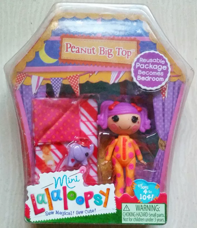 Кукла Lalaloopsy Lele Angel, 8 см, мини-фигурка с аксессуарами Peanut Big Top и многоразовой упаковкой