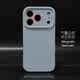 Dark Charcoal Liquid Silicone MagSafe Orange Accents Phone Case for iPhone 17, 16, 15, 14 and 13