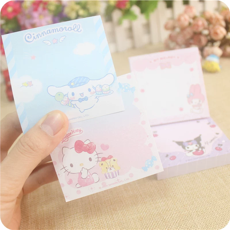 Картонная Dessert Note Paper Melody Post-it Note Note Book Kuromi Tearable Portable Student Message Note Paper