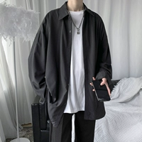 Расширенная шелковая летняя рубашка, трендовая куртка, изысканный стиль, оверсайз, большой размер, в корейском стиле
