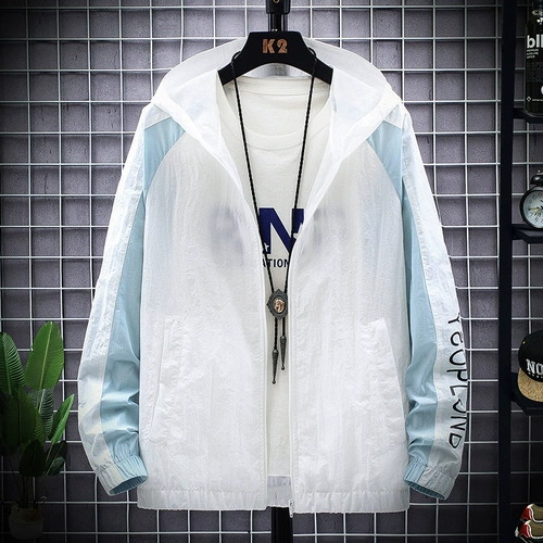 Летняя ультратонкая тонкая дышащая трендовая шелковая одежда для защиты от солнца, куртка для школьников и студентов, в корейском стиле, подходит для подростков