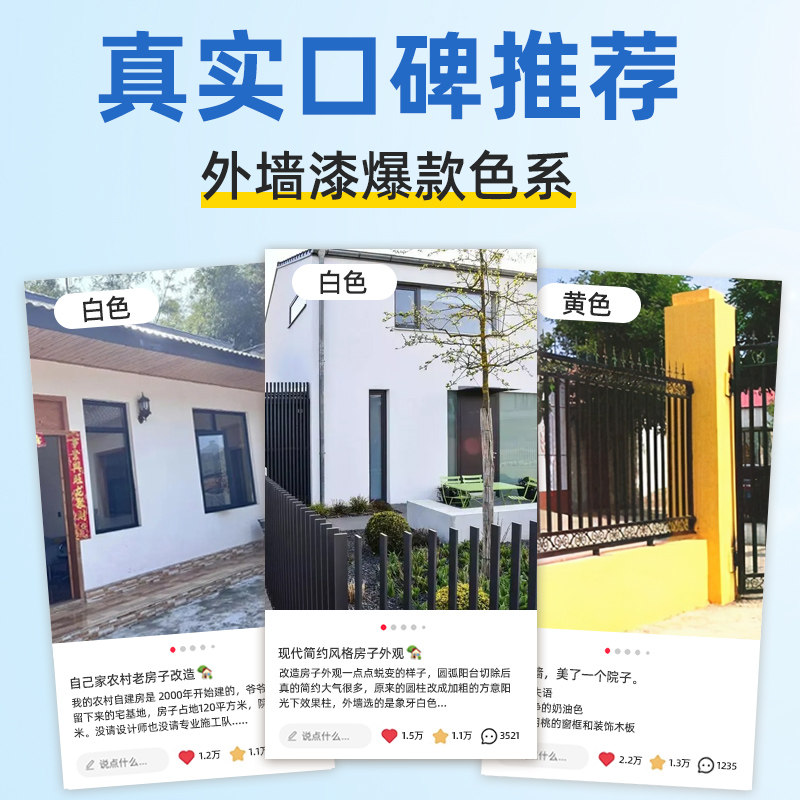 Exterior Wall Paint Waterproof Sunscreen Home White Exterior Wall Paint Outdoor Water based Latex Paint Colored Interior Wall Paint 20kg