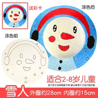 Лысой синий снеговик соломенная шляпа