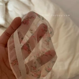 Тонкое кружевное комфортное дышащее нижнее белье, штаны, цветочный принт, средняя посадка