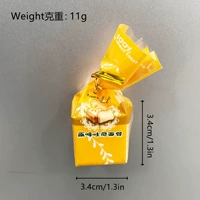 Оранжевый магнит на холодильник, тост, хлеб