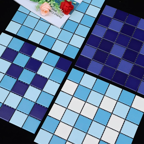 Синий бассейн, дорожная мозаика, делается под заказ