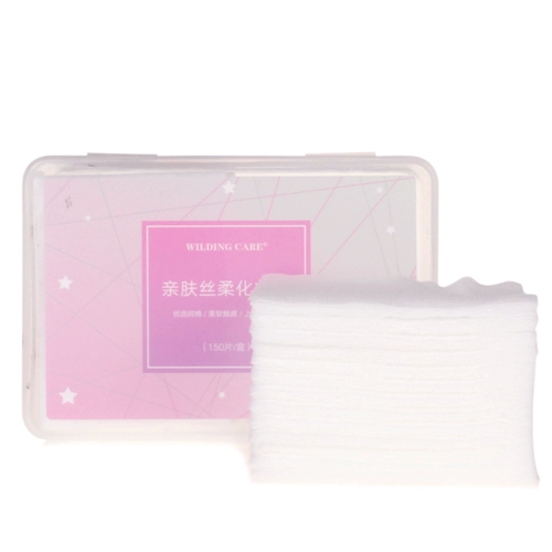 Завещание ухода/кожа Verin Silk мягкий хлопок хлопка 1 коробка из 150 кусочков для снятия макияжа влажный компресс