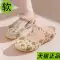 Chống Trơn Trượt Crocs Nữ 2024 Mùa Hè Mới Áo Khoác Ngoài Thời Trang Đế Dày Jelly Toe Giày Sandal Du Lịch Giày Đi Biển dép đi biển đế cao 