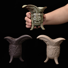 Ликер Cup 陶瓷白酒杯古时帝皇杯 家用中式烈酒爵杯大酒盅创意啤酒杯古风套