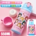 Disney Children Double Cover Cup Cup Học sinh Ấm đun nước mẫu giáo Bé bằng rơm Sử dụng kép Cốc uống nước chống ngã - Tách