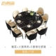 Ánh sáng hiện đại sang trọng bàn ăn và ghế kết hợp đơn giản gấp kính thiên văn hộ gia đình bếp cảm ứng sưởi ấm bàn xoay đa chức năng bàn ăn - Bàn