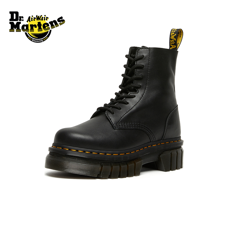 Dr.Martens马丁博士Audrick英伦男女秋冬软皮黑色增高厚底马丁靴