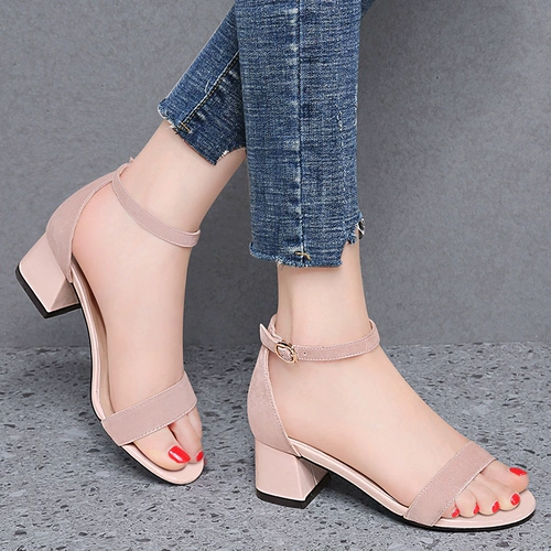 Летние универсальные сандалии, обувь, туфли на высоком каблуке, подходит с юбкой на каблуке, сезон 2021