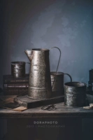 Retro Iron Flower Barrel вставка цветочниц Американская деревня делает старую английскую печать большим молочным горшком