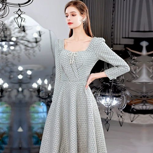 Зеленое вечернее платье, элитная юбка, коллекция 2022, подходит для подростков