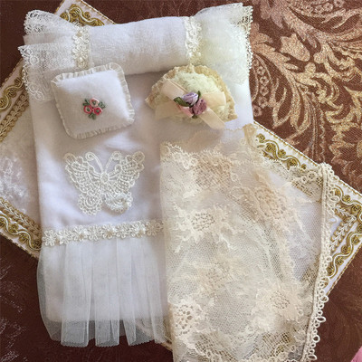taobao agent OB11 bedding quilts long pillow lace bed cover hug the pillow to make BJD baby GSC/8 points 12 points SD cotton furniture