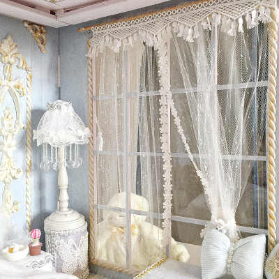 taobao agent BJD curtain 6 -point baby house white gauze bead curtain custom small cloth doll SD DD furniture scene accessories shooting prop
