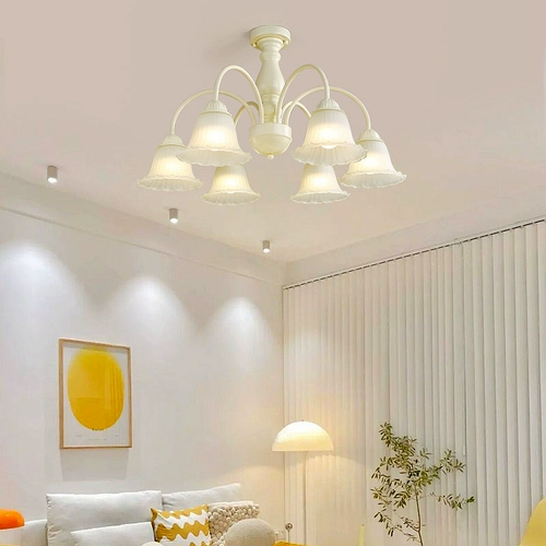 Кремовый сельский ретро потолочный светильник для спальни для гостиной для детской комнаты, в американском стиле, французский стиль