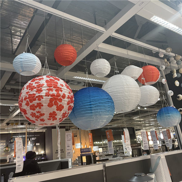 Ikea, светодиодная дорожная сферическая атмосферная люстра на солнечной энергии, наряжаться