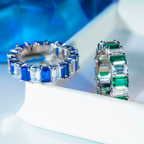 Платиновое импортное квадратное обручальное кольцо изумруд, платина 950 пробы, США, серебро 925 пробы, с драгоценным камнем