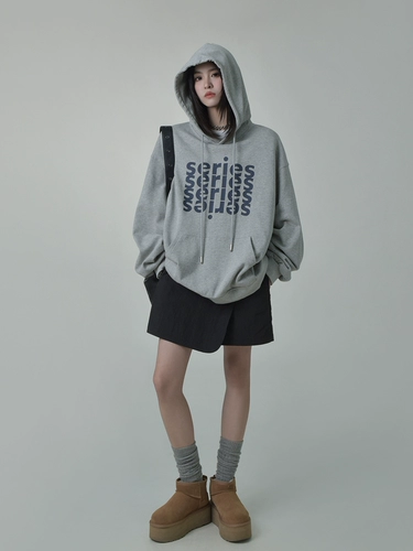 Толстовка с капюшоном, спортивный комплект для отдыха, куртка, 14 года, осенняя, свободный крой