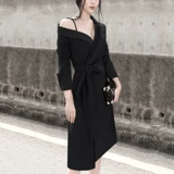 Черное вечернее платье, юбка, коллекция 2021