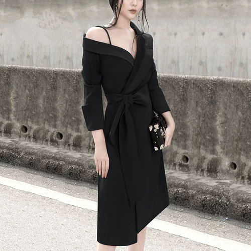 Черное вечернее платье, юбка, коллекция 2021