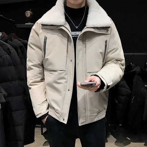Куртка, зимний короткий утепленный пуховик, в корейском стиле, 2020
