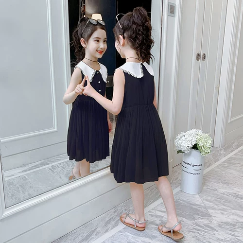 Летнее платье, летняя юбка, летний детский шифоновый наряд маленькой принцессы, популярно в интернете