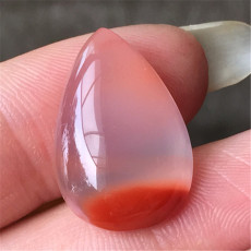 DIY аксессуары 天然南红玛瑙无孔高冰水滴戒面 聚宝盘飘花玉石 镶嵌裸石