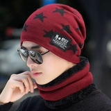 Удерживающая тепло зимняя шерстяная демисезонная утепленная трикотажная шапка с капюшоном, в корейском стиле