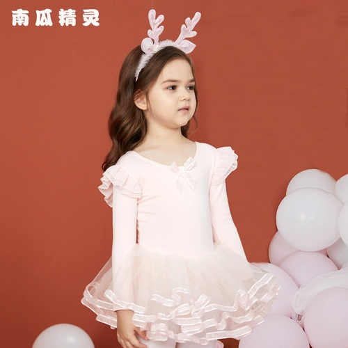 Детский танцевальный сервис девочка Long -Упражнение для упражнений для девочек -балетная юбка китайская танце