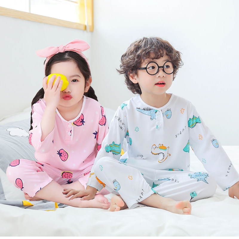 儿童睡衣夏季薄款棉绸男孩女孩小孩男童空调服宝宝绵绸女童家居服,童装/婴儿装/亲子装,淘宝优惠券,粉丝福利购,淘宝优惠卷