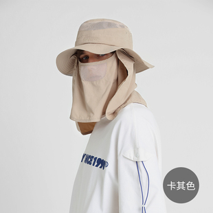 【卡蒙】男士徒步户外登山遮脸防晒渔夫帽