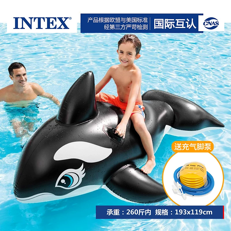 Плавательный надувной круг INTEX для взрослых, надувная игрушка, фламинго, единорог