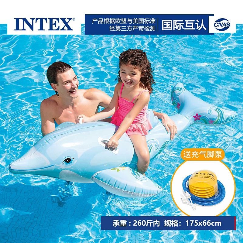 Плавательный надувной круг INTEX для взрослых, надувная игрушка, фламинго, единорог
