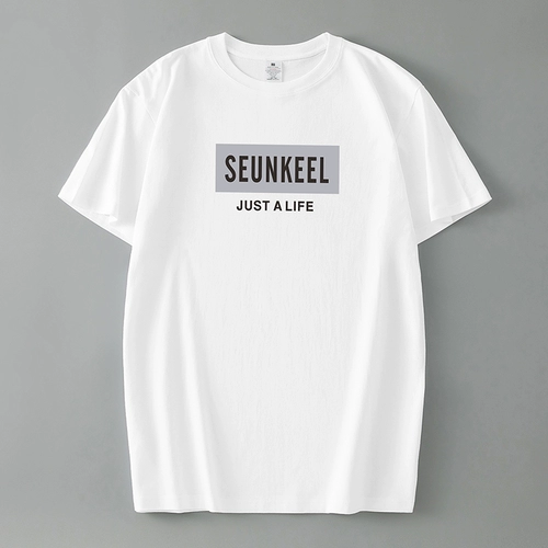 Летняя хлопковая белая трендовая футболка с коротким рукавом с круглым воротником, в американском стиле