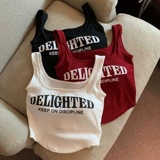 Сексуальная майка топ с буквами, топ с чашечками, белье для повседневной носки без рукавов, футболка, в цветочек, облегающий крой