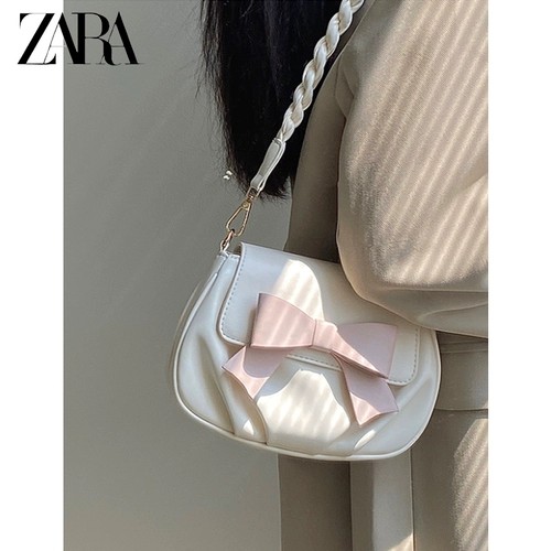 Небольшая дизайнерская сумка на одно плечо с бантиком, сумка подмышку, коллекция 2022, премиум класс