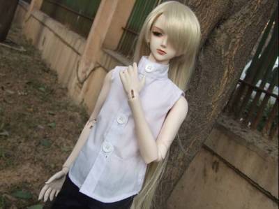 taobao agent Wa's clothes BJD SD white sleeveless stand -up neck shirt ~ (1/4,1/3, uncle)