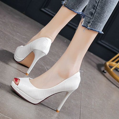 Водонепроницаемая обувь на высоком каблуке, платье, весенние летние туфли, 10см