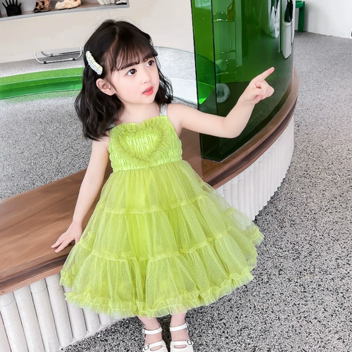 Летняя одежда, детская юбка на девочку, жилет, платье, эффект подтяжки, подарок на день рождения