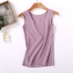 Dàn cộng với nhung áo vest của phụ nữ mùa đông ấm áp và dày hơn áo sơ mi đáy quần cotton slim top 2019 phong cách bên trong không tay - Áo ba lỗ