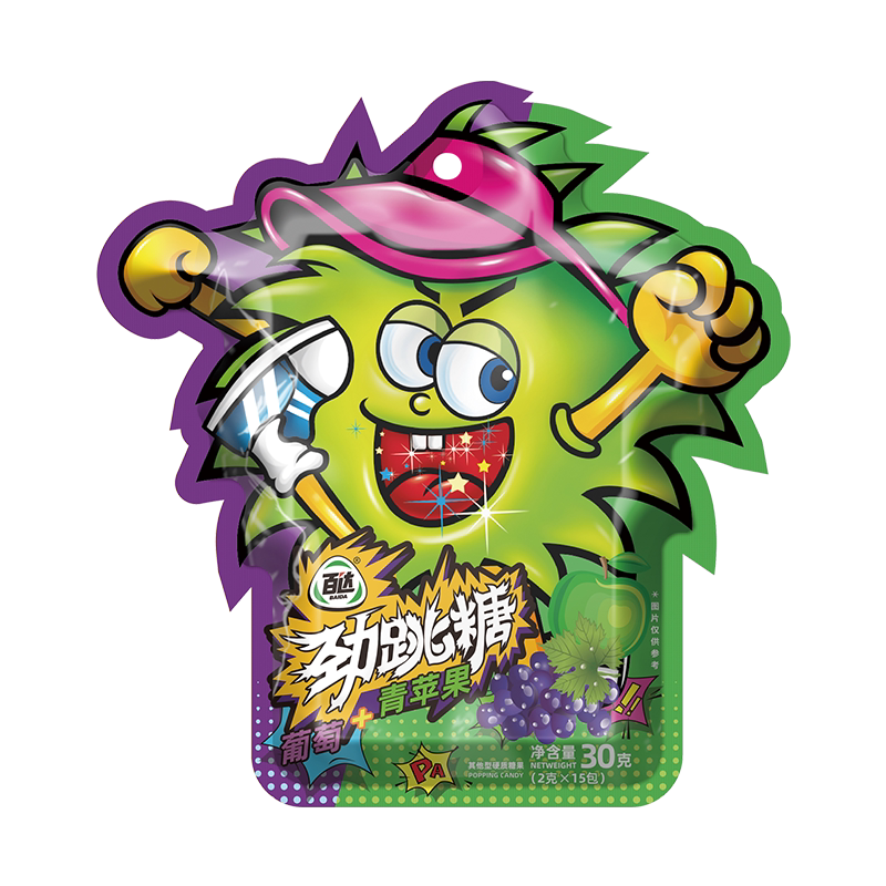 【30g】③百达劲跳分响棒棒棒糖跳跳糖混合口味网红童年休闲糖果