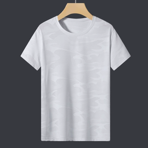 Летняя камуфляжная шелковая футболка с коротким рукавом для мальчиков, для среднего возраста