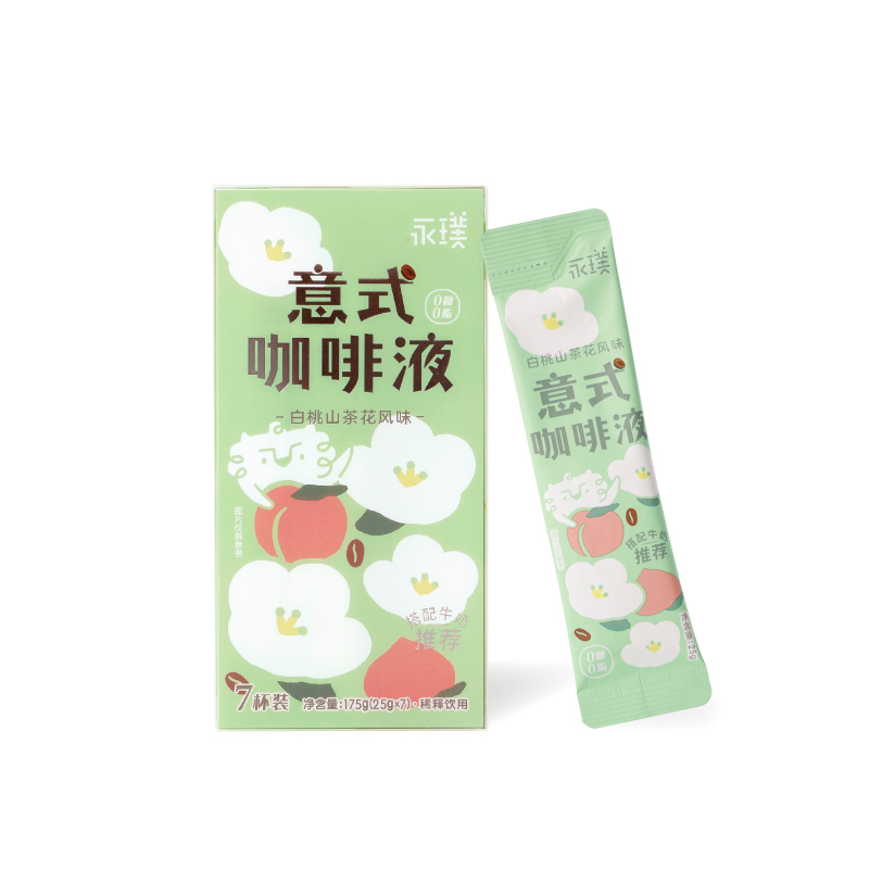 永璞无糖白桃山茶花风味咖啡液25g*7条