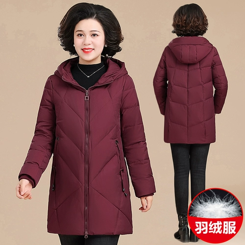 Пуховик для матери для пожилых людей, демисезонная куртка, красный оберег на день рождения, коллекция 2022, для среднего возраста