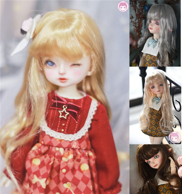 taobao agent Bjd doll wig SD puppet 346 points giant baby loli big female soft silk pear flower roll long fake hair multi -color person