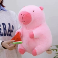 Розовая арбузная капибара — арбуз растягивается.