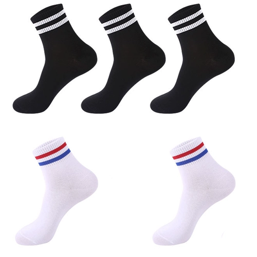 Спортивные носки для мальчиков, белые гольфы для школьников, средней длины, осенние